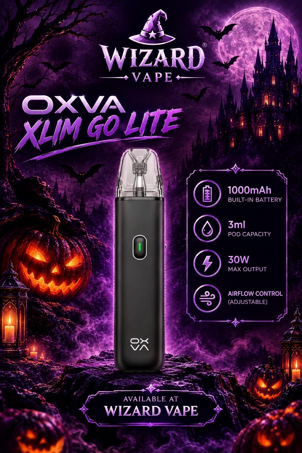 OXVA XLIM GO Lite in black, front and back